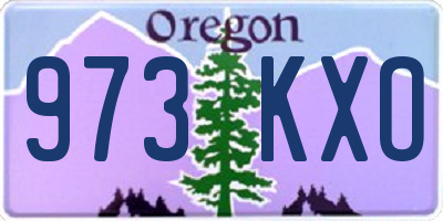 OR license plate 973KXO