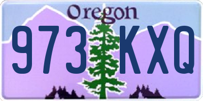 OR license plate 973KXQ