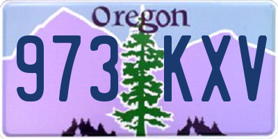 OR license plate 973KXV