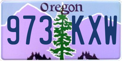 OR license plate 973KXW