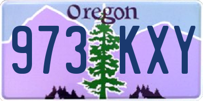 OR license plate 973KXY