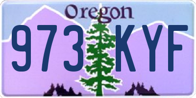 OR license plate 973KYF