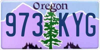 OR license plate 973KYG