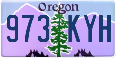 OR license plate 973KYH