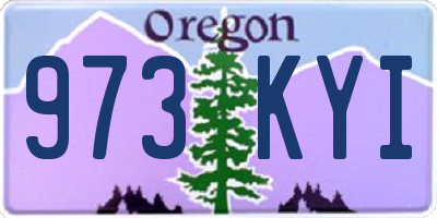 OR license plate 973KYI
