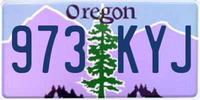 OR license plate 973KYJ