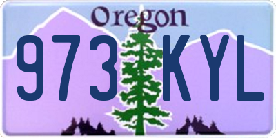 OR license plate 973KYL
