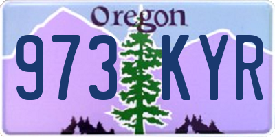 OR license plate 973KYR