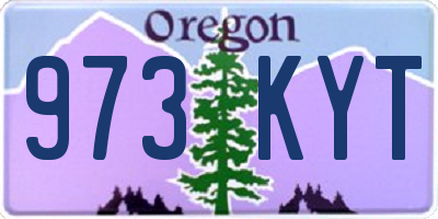 OR license plate 973KYT