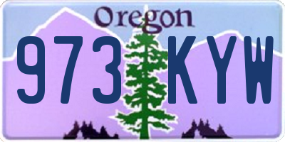 OR license plate 973KYW
