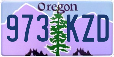 OR license plate 973KZD
