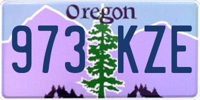 OR license plate 973KZE