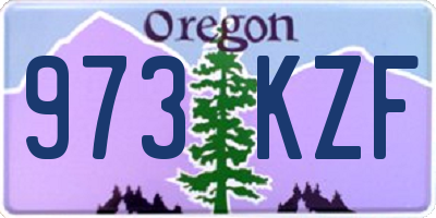 OR license plate 973KZF