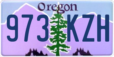 OR license plate 973KZH