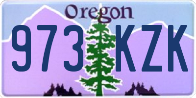 OR license plate 973KZK