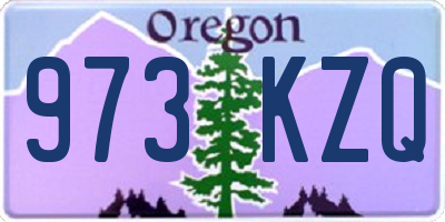 OR license plate 973KZQ