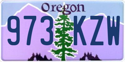 OR license plate 973KZW