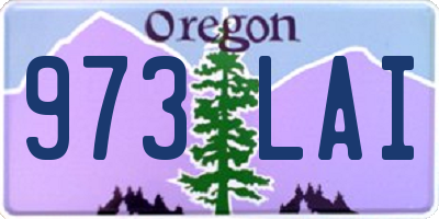 OR license plate 973LAI