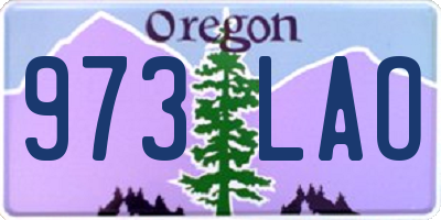 OR license plate 973LAO