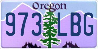 OR license plate 973LBG