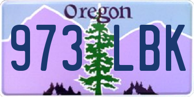 OR license plate 973LBK