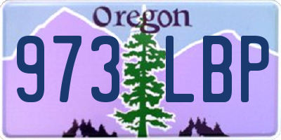 OR license plate 973LBP