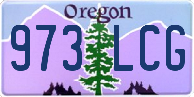 OR license plate 973LCG