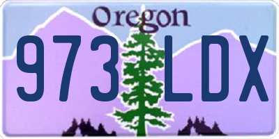 OR license plate 973LDX