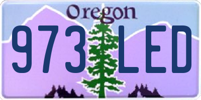 OR license plate 973LED