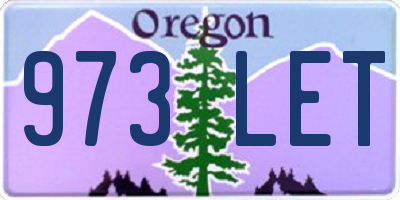 OR license plate 973LET