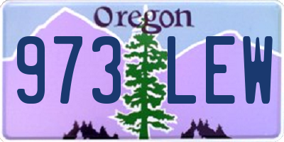 OR license plate 973LEW