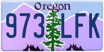 OR license plate 973LFK