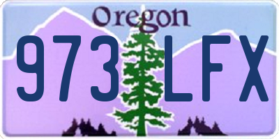 OR license plate 973LFX