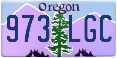 OR license plate 973LGC