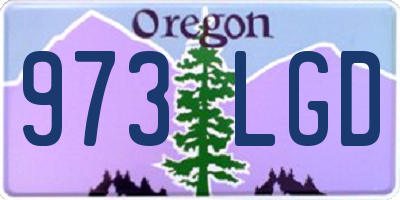OR license plate 973LGD