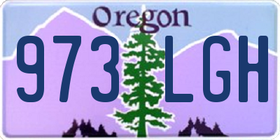 OR license plate 973LGH