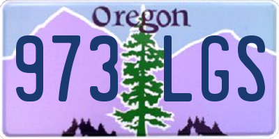 OR license plate 973LGS