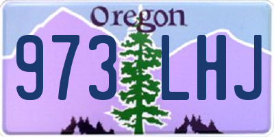 OR license plate 973LHJ