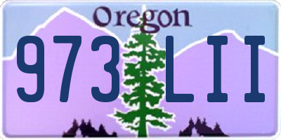 OR license plate 973LII