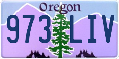 OR license plate 973LIV