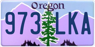 OR license plate 973LKA