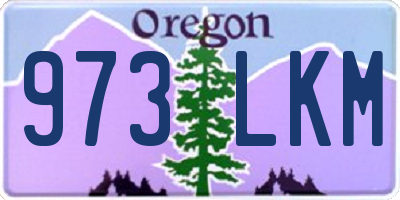 OR license plate 973LKM