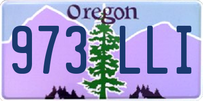 OR license plate 973LLI