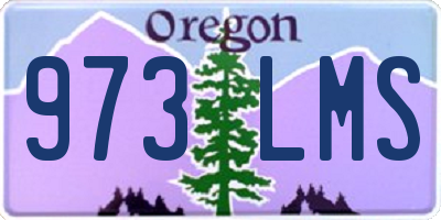 OR license plate 973LMS