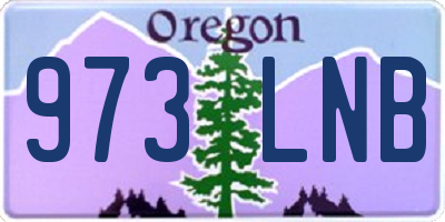 OR license plate 973LNB