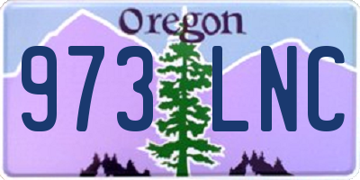 OR license plate 973LNC