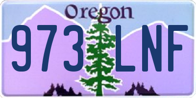 OR license plate 973LNF
