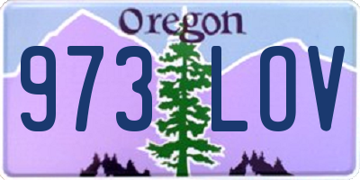 OR license plate 973LOV