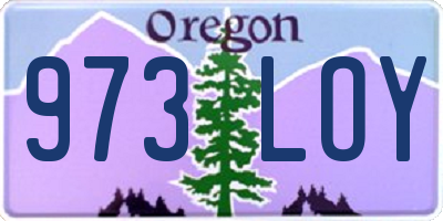OR license plate 973LOY