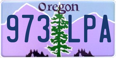 OR license plate 973LPA
